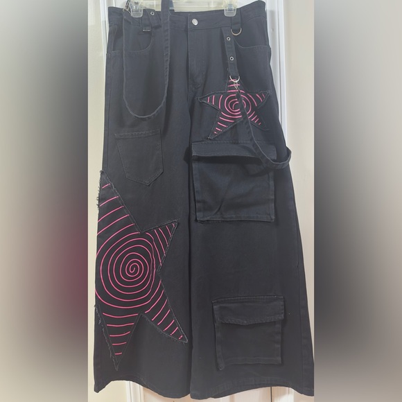 ROMWE Pants - ROMWE Black Denim Overalls 36 x30 (B3)
